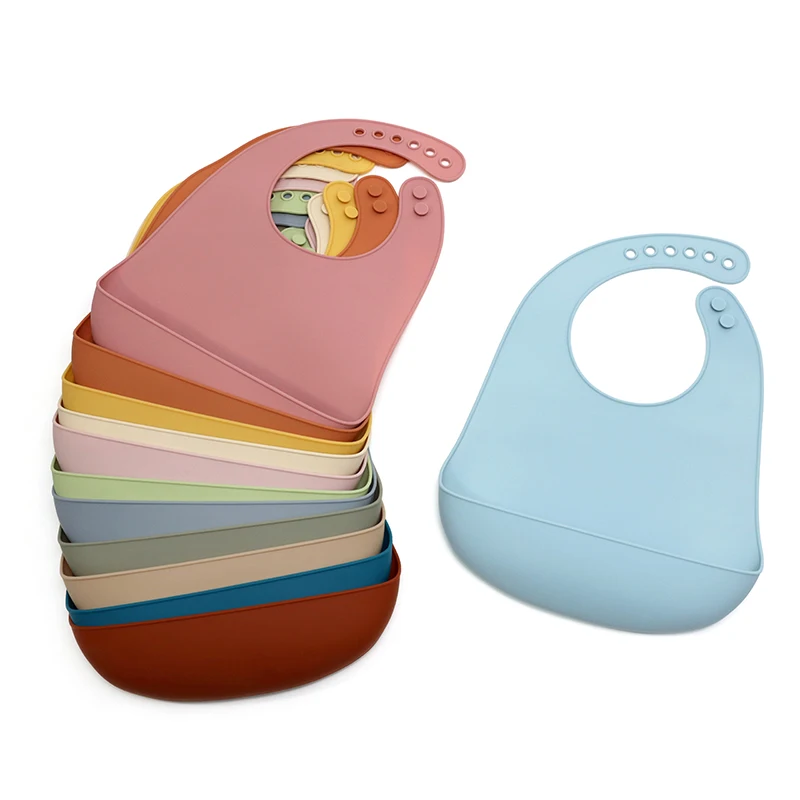 1 pz bavaglini impermeabili bavaglini per neonati bavaglini per neonati panni per Burp bavaglino regolabile in Silicone morbido accessori per bambini