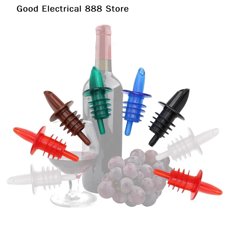 【G】1/2/5PCS Bottle Pourer PVC Pourer Liquor Pour Spouts Bar Wine Accessories Random Colorful No Leakage Threaded Design