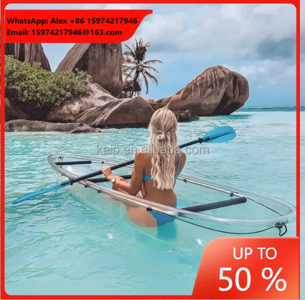 High Quality Rigid Boat Sport Yacht PC Plastic Lightweight Folding Eco-Friendly 1 Person Lake Commercial Use