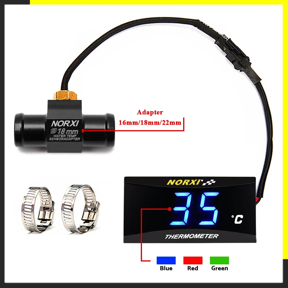 Motorcycle KOSO Water Temperature Mini Meter For XMAX250 300 NMAX CB 400 CB500X Sensor thermomete Temp gauges Scooter Racing