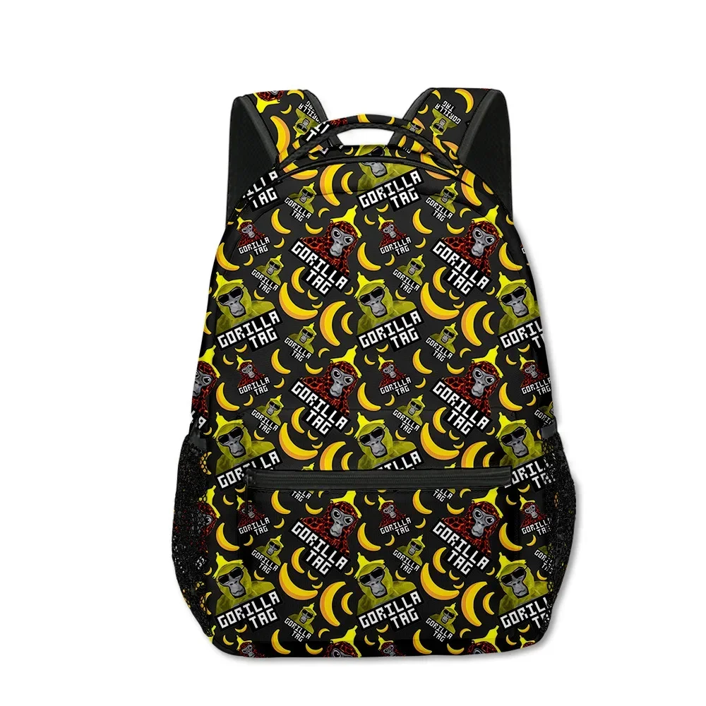 Custom Bag Cartoon Popular Funny Gorilla Tag Student Bookbag Notebook Backpacks 3D Print Oxford Waterproof Boys/Girls Travel Bac