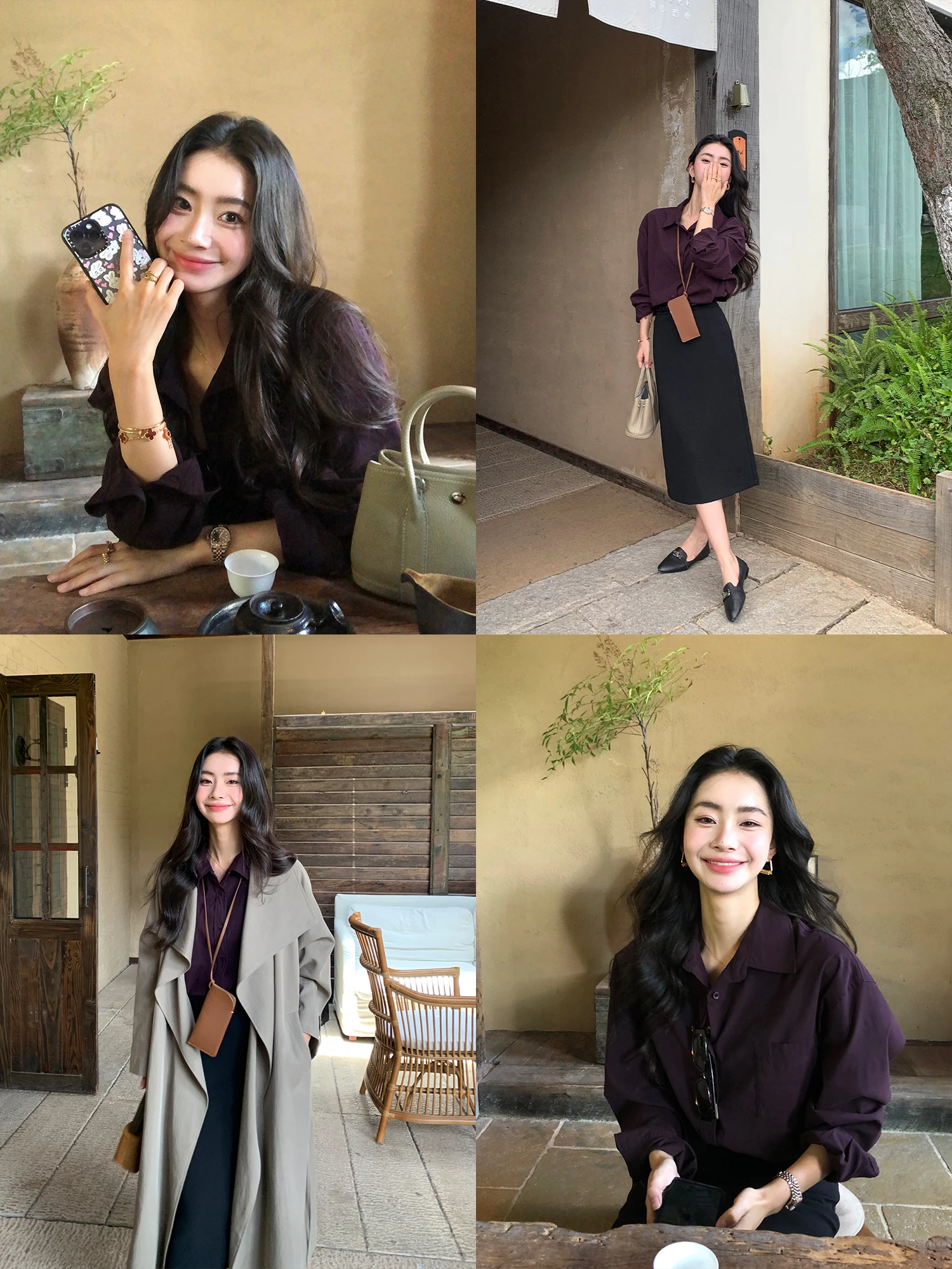 

Pusumede, корейский свободный повседневный длинный женский драпированный топ для поездок на работу, универсальный топ Ele, полиэстер, вискоза, спандекс, смесь