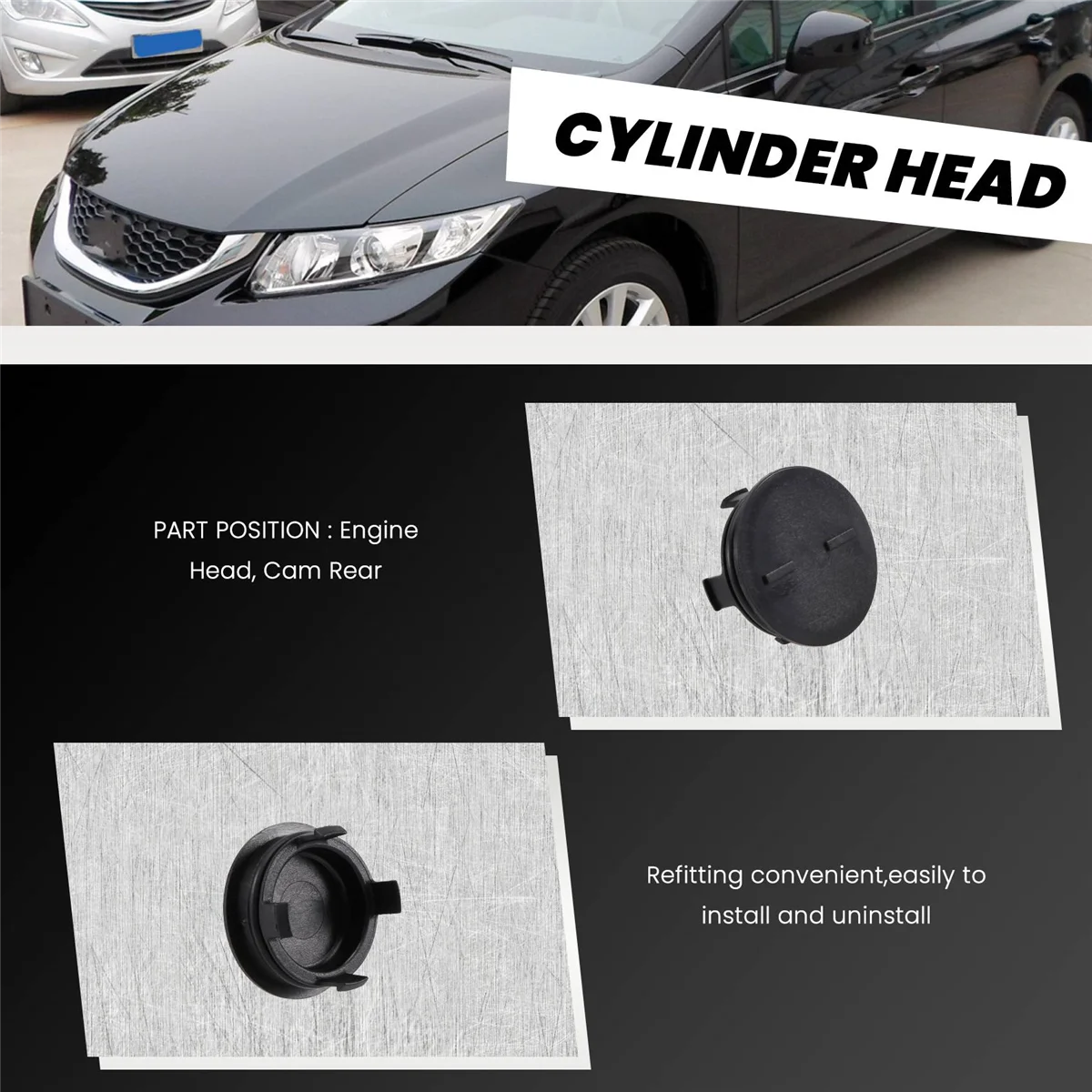 AT77 2 шт. 12513-P72-003 для Honda Civic, задний кулачок головки блока цилиндров/заглушка с уплотнением