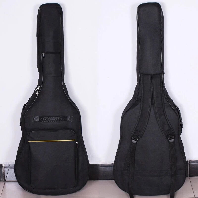 41 Inch Acoustic Guitar Bag Waterproof Rip-stop Oxford Nylon Double Straps Padded Black Guitar Case Gig Backpack Musical Instrum