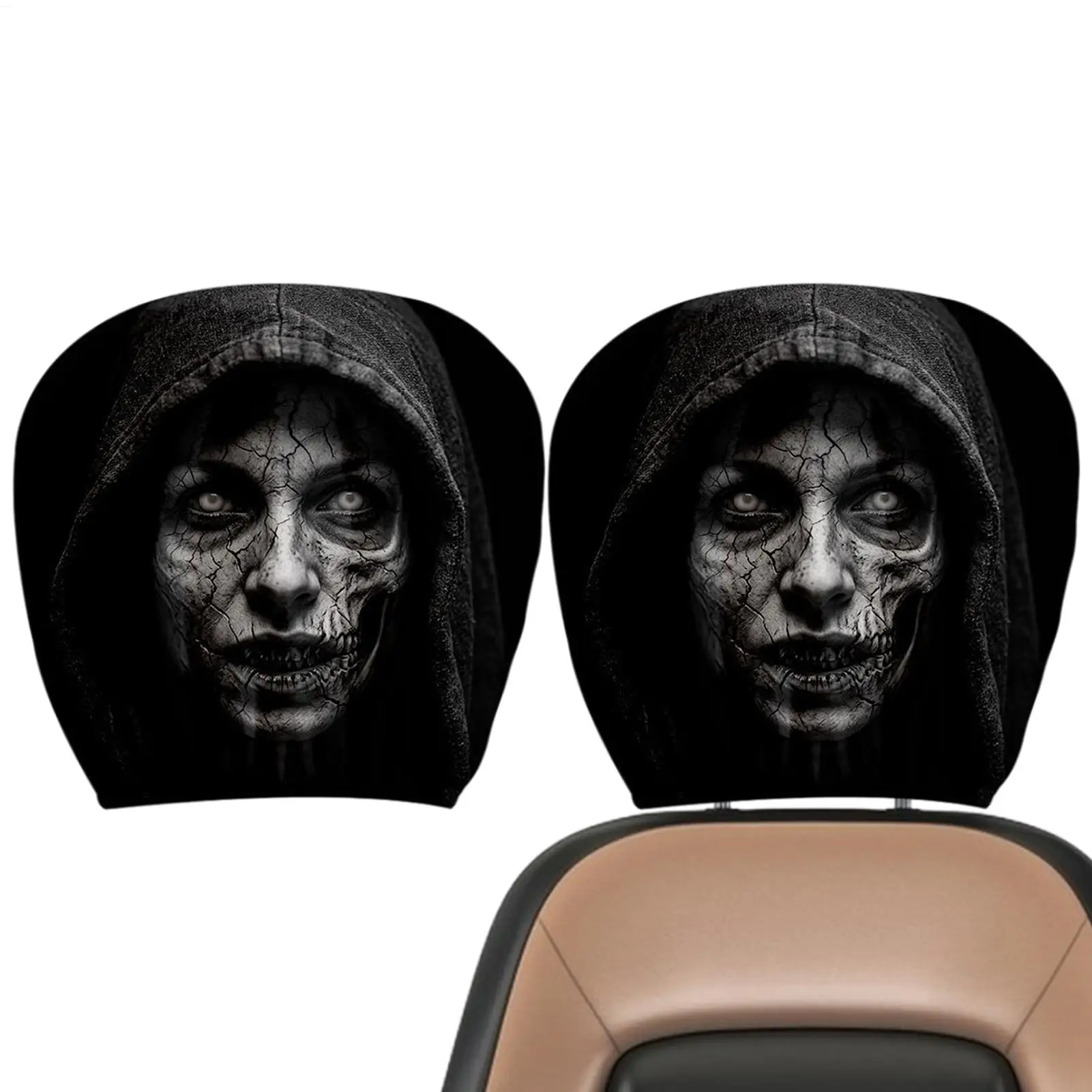 Headrest Pillow Cover Reusable Breathable Car Seat Headrest Protector for Traveling Road Trip Vehicles Sedan Pickup Truck