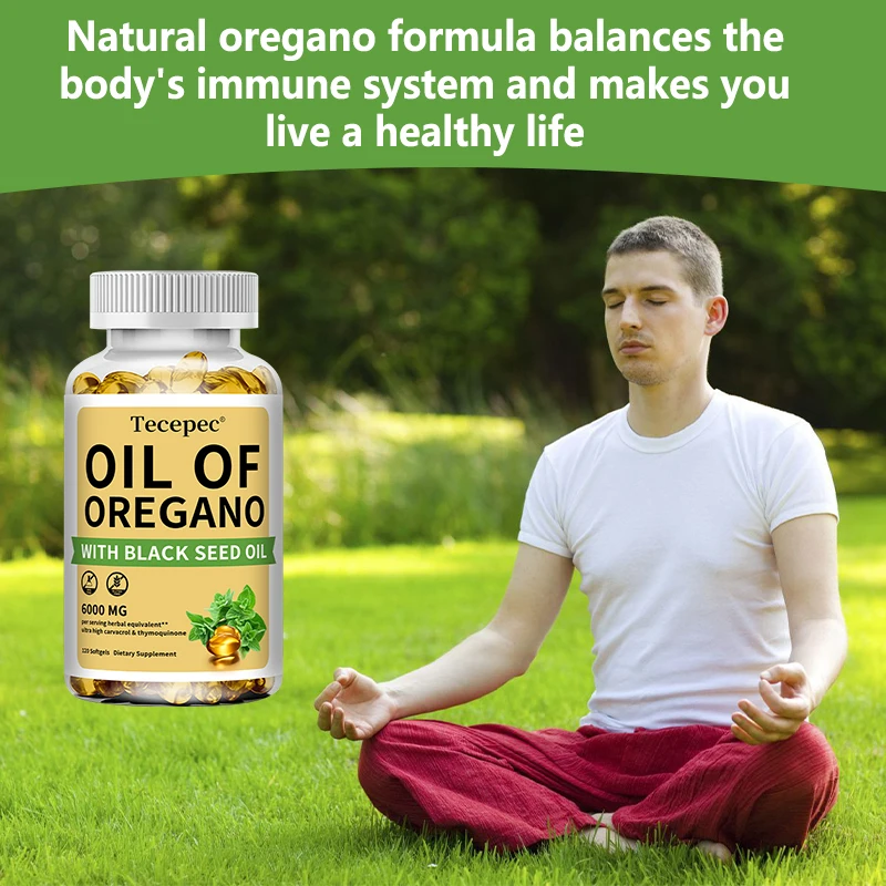 Oil of Oregano with Black Seed Oil, 30/60/120 Capsules– 20:1 Extract - Antioxidant Immune Health Support, Non-GMO Supplement - Image 2