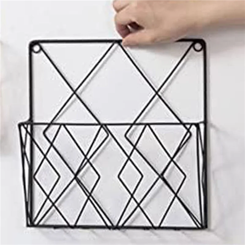 

ABFI 2X Wall Mounted Bookshelf Door Hanging Organizers Wall Magazine Book Shelves Hanging Wall Files Wire Wall Book Rack-A
