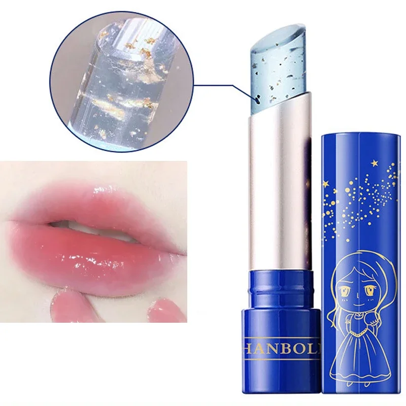 Gold Leaf Glossy Lip Balm Temperature Change Lasting Moisturizing Lip State Change Fine Line Lipstick Discoloration Lip Makeup