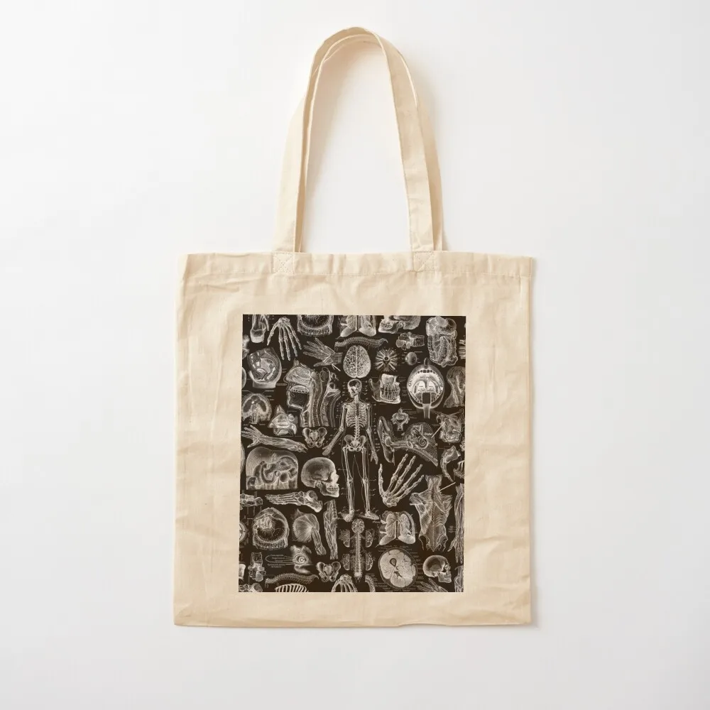 

Human Anatomy Black Print Tote Bag Handbags large tote bag shopping cart bags Reusable bags Canvas Tote Bag