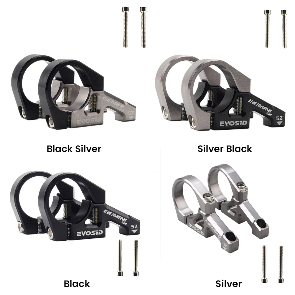 Mountain Bike Stem 2 Pcs for Dual Crown Forks Split Design Mountain Bike Stem Aluminum Alloy Downhill Bicycle Direct Mount Stem