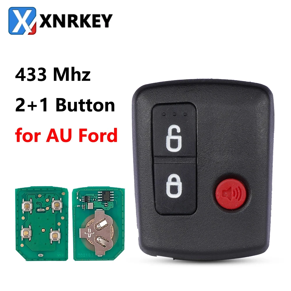 XNRKEY 2+1 Button Car Remote Key 433Mhz for Ford Falcon BA BF Territory SX SY Ute/Wagon 2002-2010 Entry Smart Remote Car Key