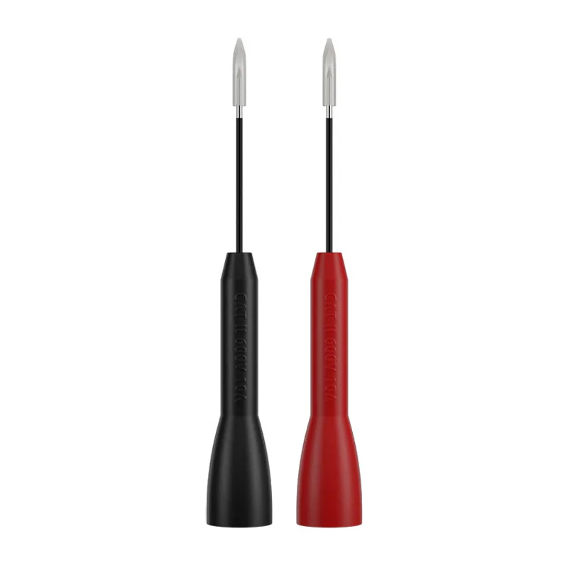 2-pack 2mm universal multimeter test lead extension probe tip micro needle stainless steel tip, detachable accessories