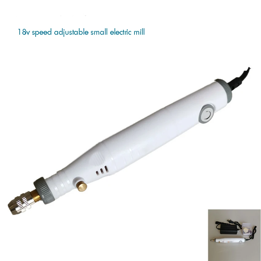 Mini Electric Grinder Kit with Power Supply, Chuck Bits, Mini Handle, Grinding Machine, Engraving Pen, 18V, 0.5-3.2mm