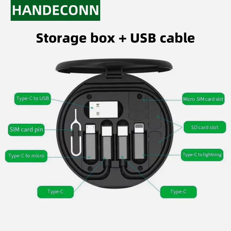 60W Fast Charging Multi-Functional Cable Storage Box Set with Phone Stand and Multi-Port Adapter for iPhone and Samsung - Image 4