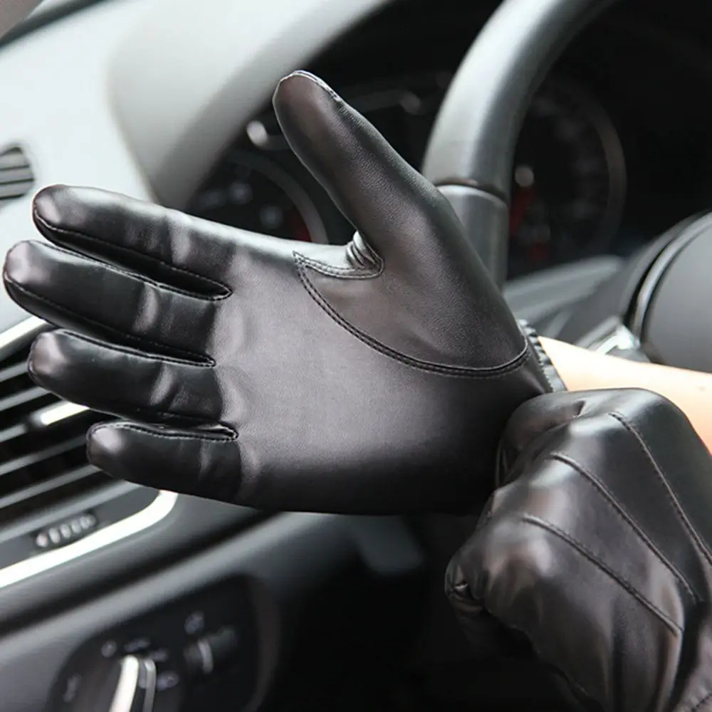 

Driving Waterproof Velet Outdoors Keep Warm Full Finger Gloves Touch Screen Gloves Fashion Accessories Men Leather Mittens