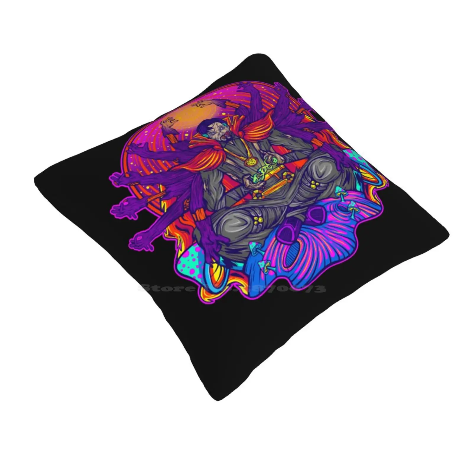 Zombie Dr. Strange From Multiverse Of Madness Trippy Psychadelic Art Bedroom Office Hug Pillowcase Dr Strange Doctor Psy Trippy