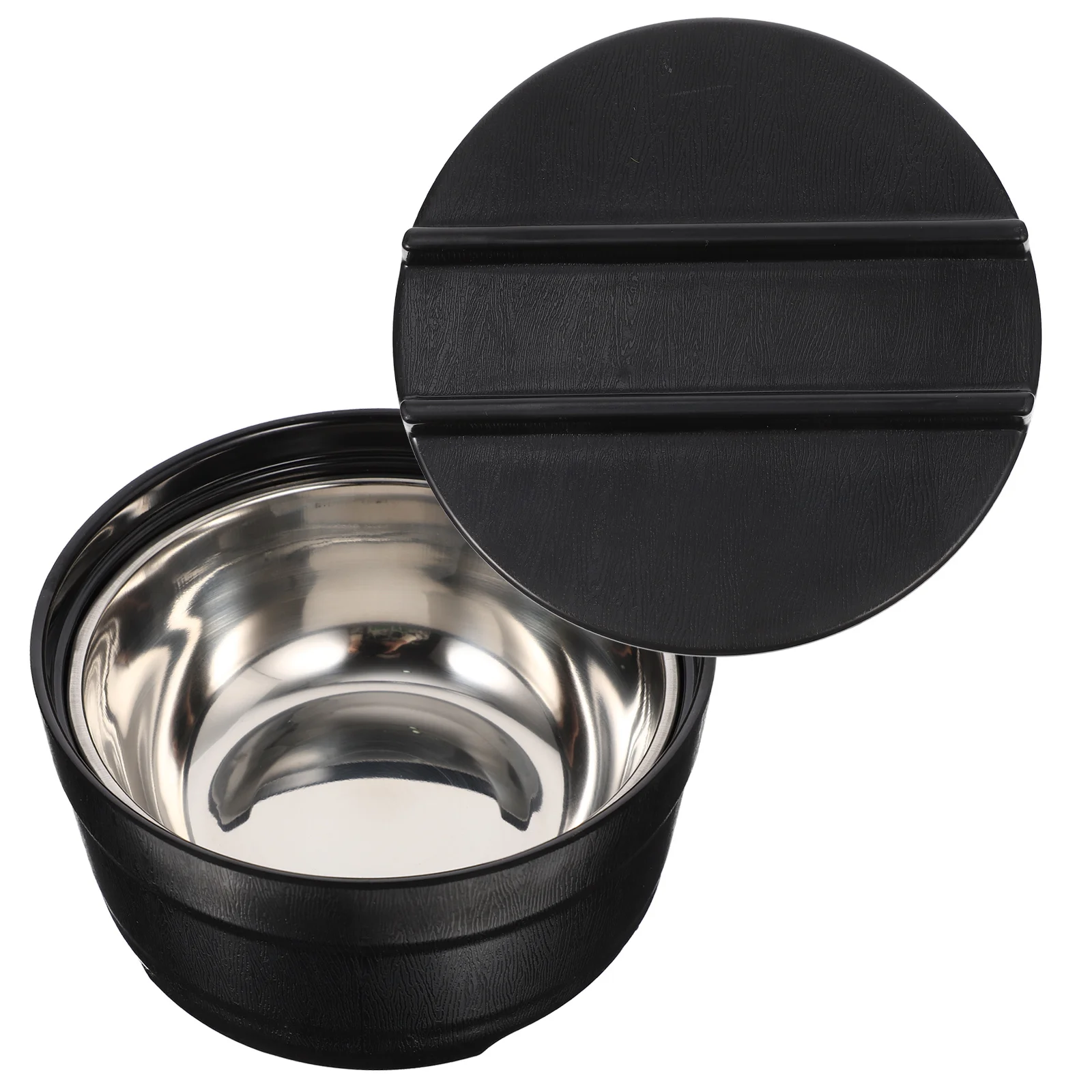 

1Set Stainless Steel Rice Bucket Handmade Polished Lid Handle Multi-Function Rice Steaming Container for Kitchen