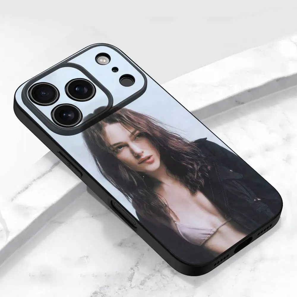 

Phone Case For iPhone 17,16,15,14,13,12,11,Pro,Max,Plus,E,Air,Mini Protective Black K-Keira Knightley Cover