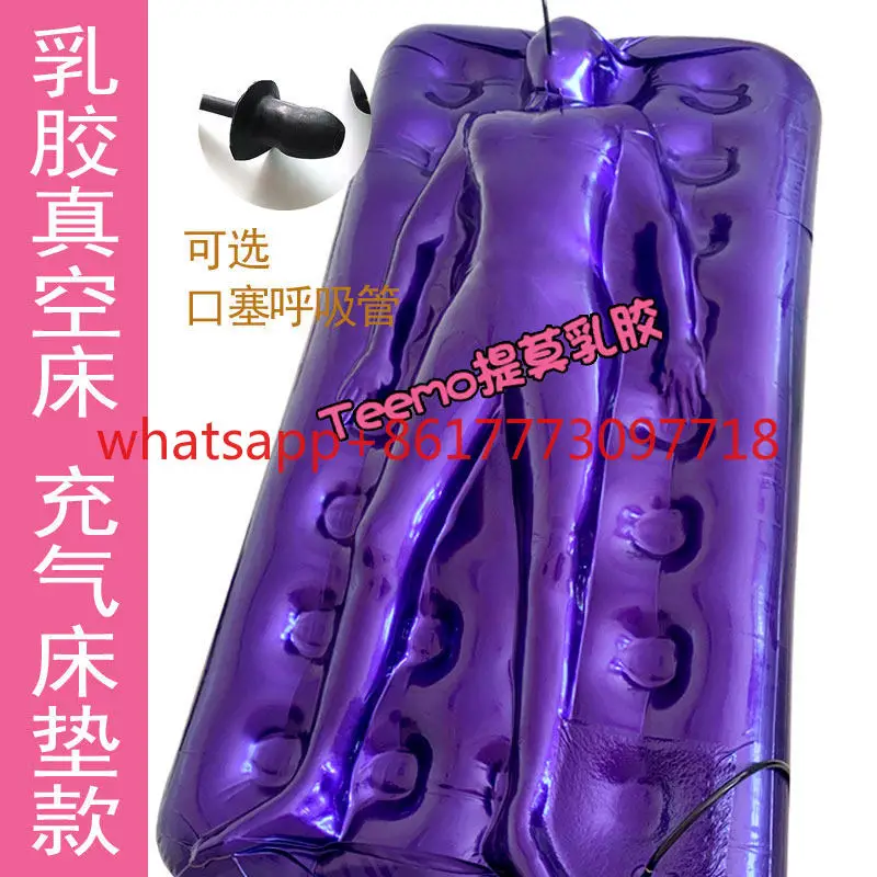 vacuum bed latex clothing sleeping bag latex vacuum suffocation bed sheet human operation inflatable mattress