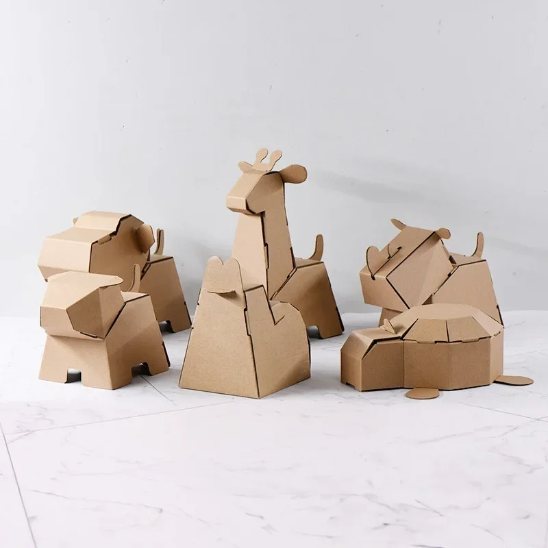 

Handmade Cardboard Boxes, Aircraft Tank, Production Materials, DIY, Dinosaur, Kindergarten, Car Toys