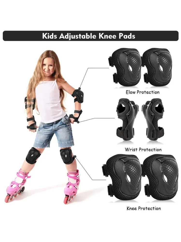 AliExpress NONE 1SET  1 Kids/Youth Protective Gear Set,Kids Knee Pads Elbow Pads & Wrist Guard for Scooter,Skateboard,Bicycle,Inline Skating