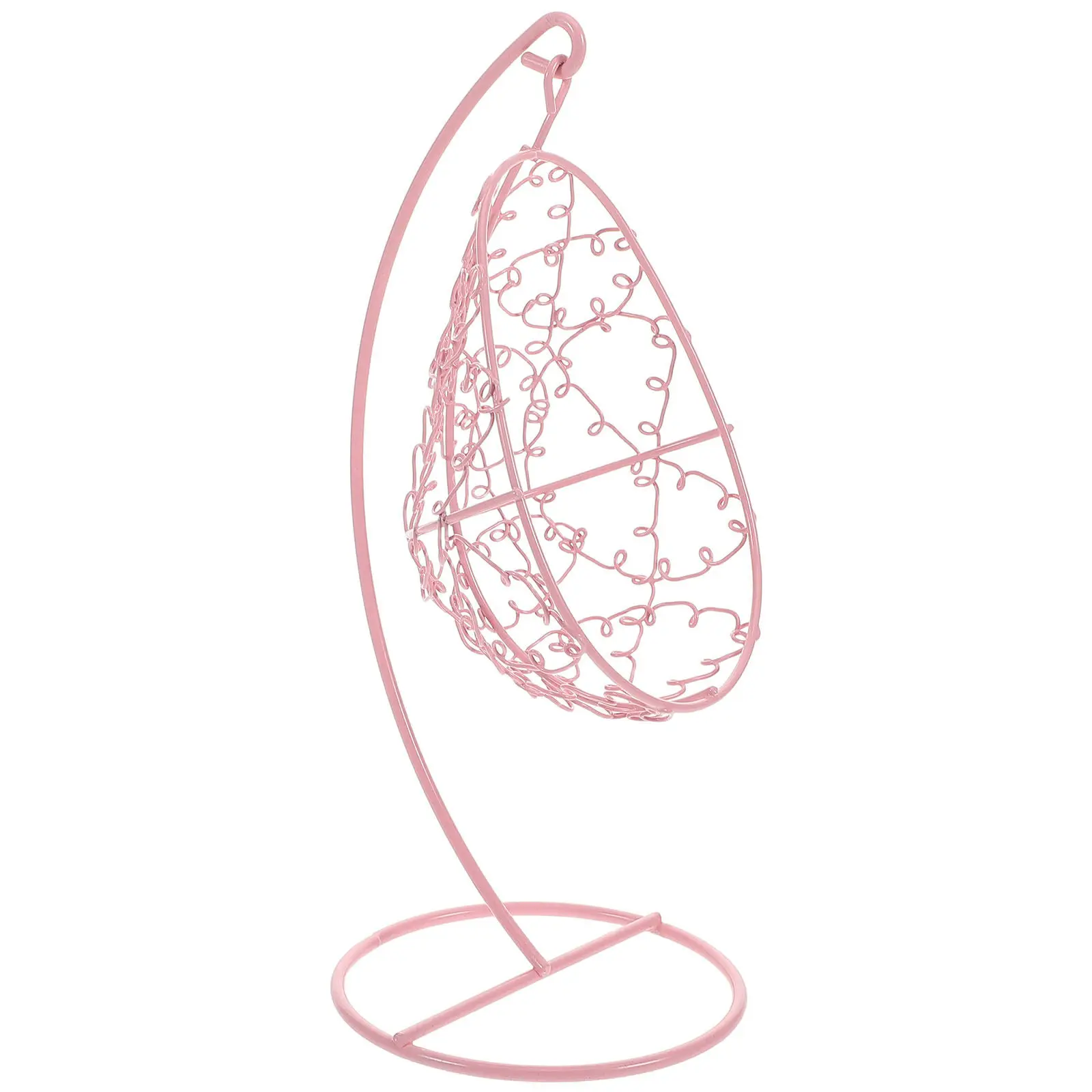 

Mini Metal Swing Chair Romantic Hanging Hammock for Bedroom Patio Garden Indoor Outdoor Decoration Small Space Charm