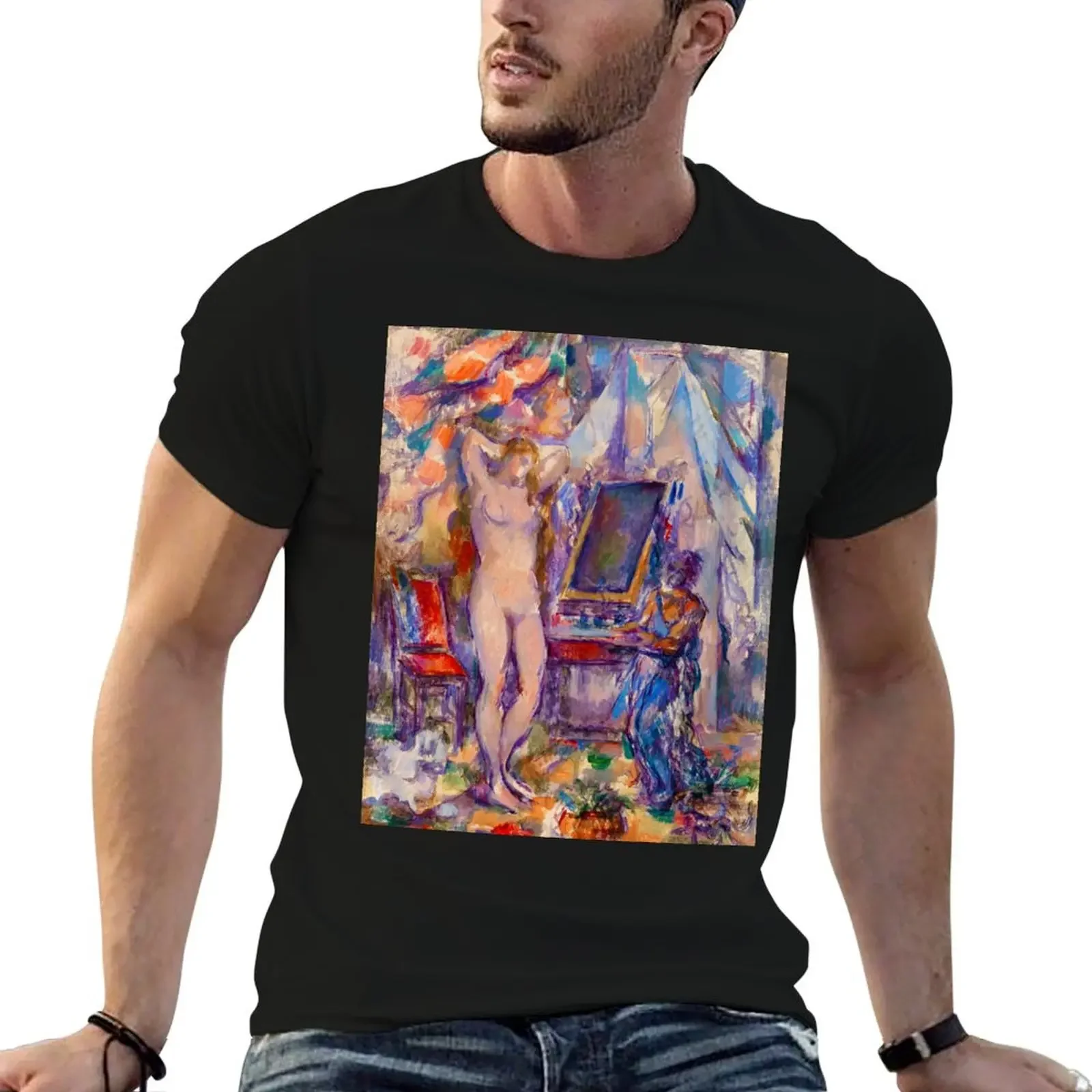 

HD PAUL CEZANNE - The Toilette T-Shirt oversized for a boy heavyweights Blouse Men's t-shirt