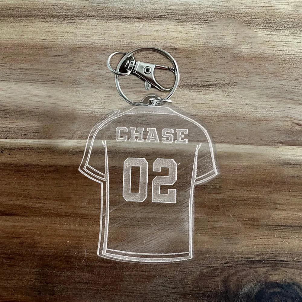 Customizable Jersey Keychain, Personalized with Name and Number, Perfect for Sports Fans, Unique Gift for Birthdays, Holidays