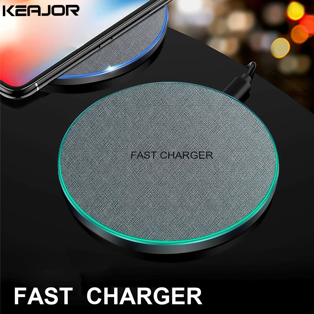 Wireless Charger Pad For iPhone 14 13 12 11 Pro XS Max Induction Qi Fast Wireless Type C Charging Station For Samsung S23 Xiaomi