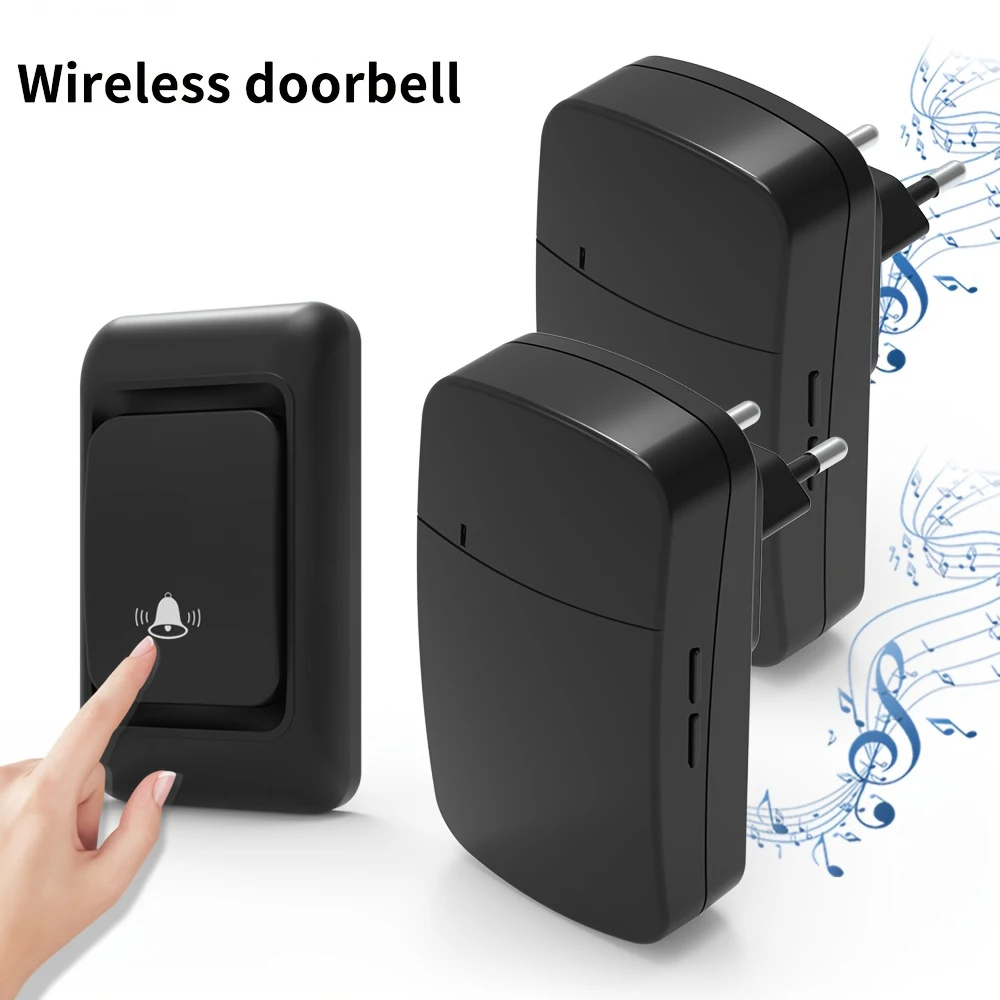 Waterproof Doorbell RF433 - Remote High Volume - Wireless Music Doorbell - Ultra-Long Distance Remote Chime Doorbell - Wireless