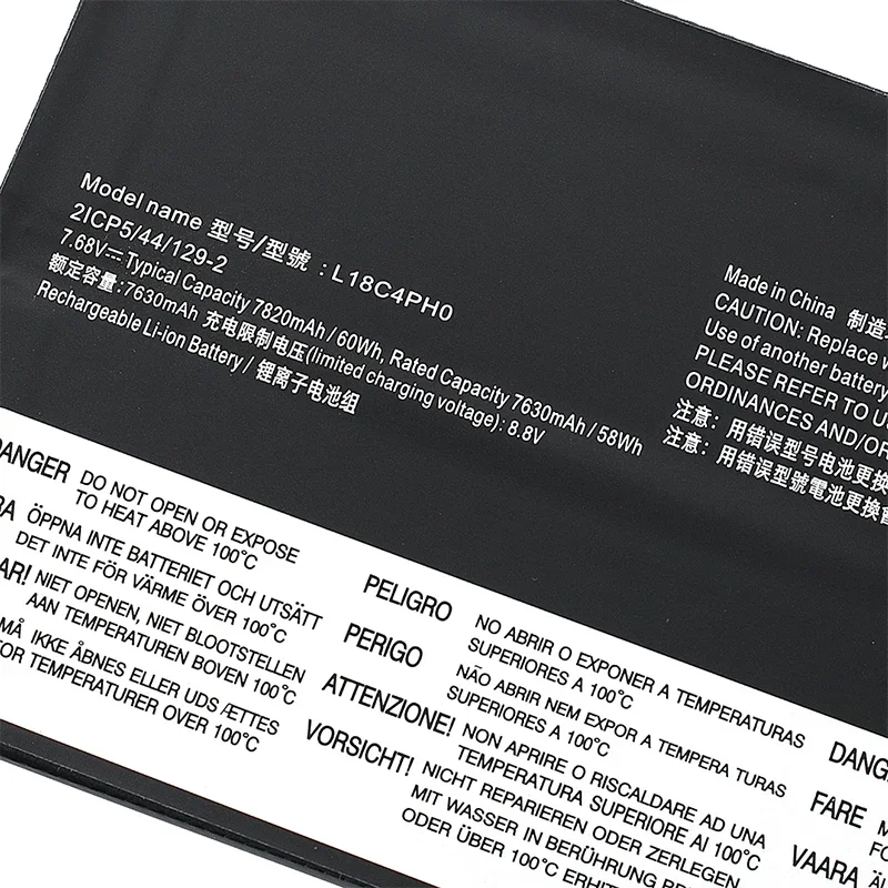 7.68V 60wh L18C4PH0 Laptop Battery for Lenovo Yoga C940/14IIL/81Q9/2ICP5 Series 7820mah