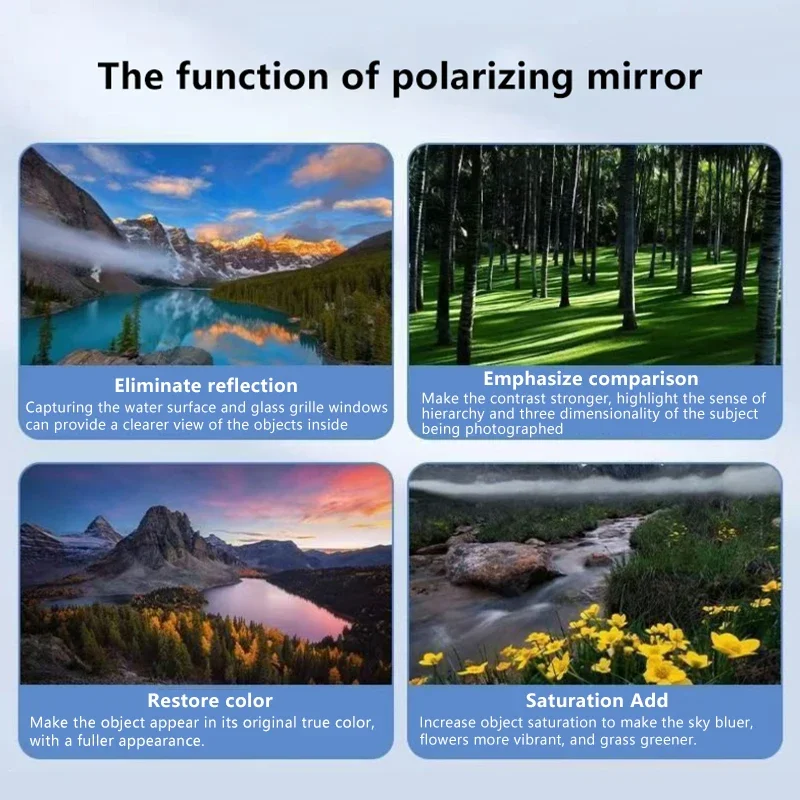 

Mobile Photography Polarizer Lens Filter With Clip CPL Polarizer Eliminates Reflection And High-Definition Filter