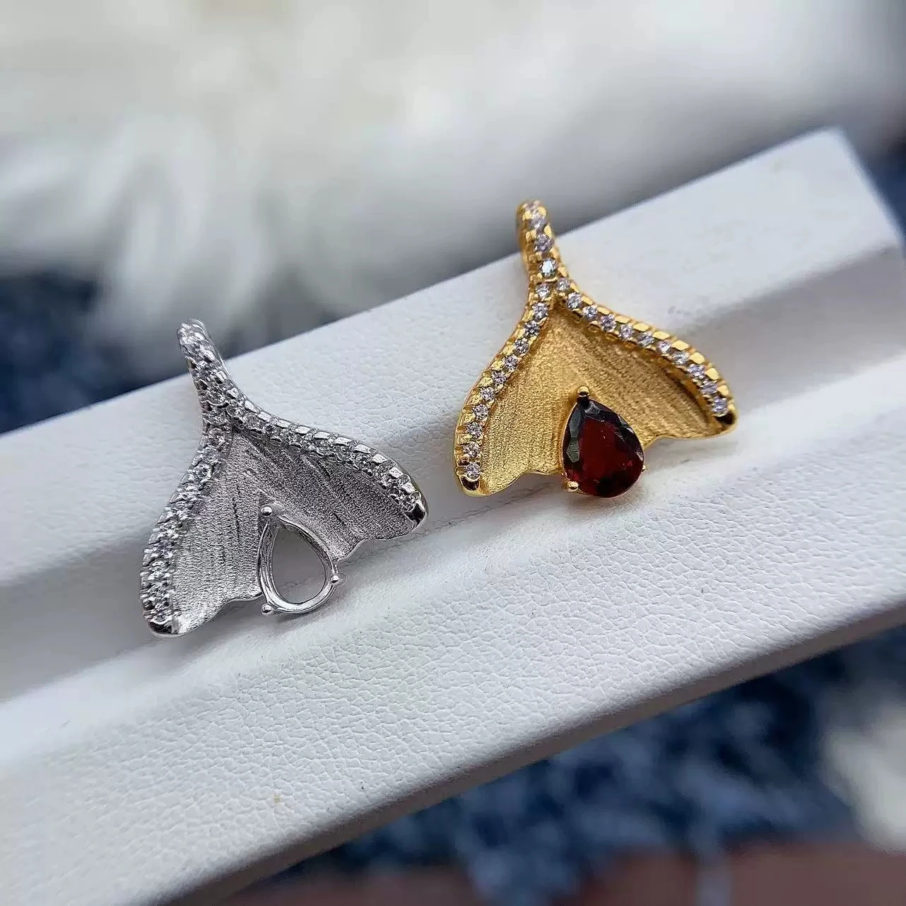 

MeiBaPJ Inlay Water Droplet 5*7 mm S925 Sterling Silver DIY Empty Pendant Settings Womens Fine Jewelry Free Delivery Wholesale