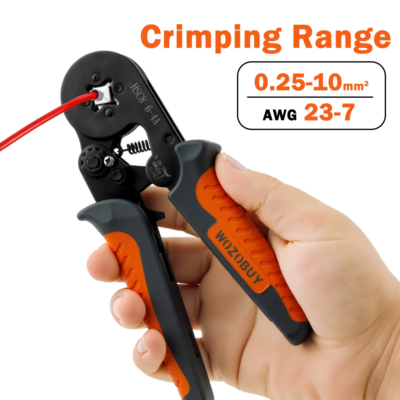 Aderendhülsen-Crimpzange, Ratschenzange mit Aderendhülsenklemmen, viereckige Draht-Crimpzange mit Crimp – Detail 8