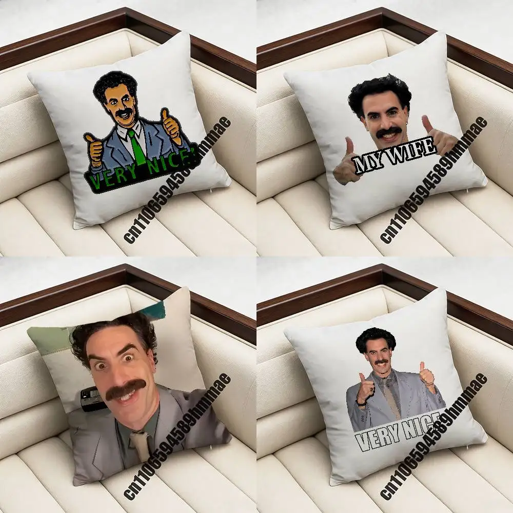 For Borat Very Nice Great Success Throw Pillow Case Sham 45x45cm 40x40cm Square Car Pillowcase Pad Cushion Cover