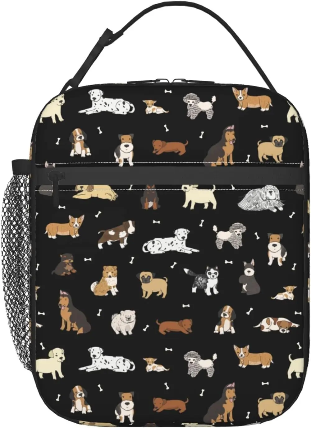 

Cute Dogs Thermal Lunch Bag Puppy Pets Lunch Box Portable Insulated Meal Bag Food Container for School Work Picnic Travel