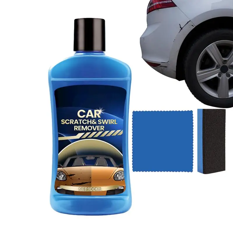 

Scratch Repair Wax For Car Car Scratch Remover Compound 100ml Rubbing Compound For Cars With Cloth And Sponge Restores Shine To