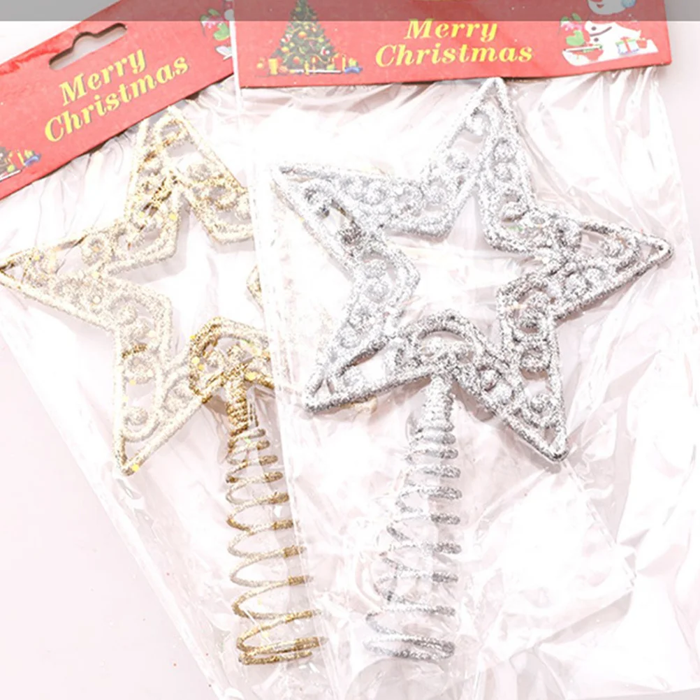 

1Pcs Christmas Tree Snowflake Chic Snowflake Ornament Xmas Tree Treetop Decoration Perfect Holiday Decoration for Home