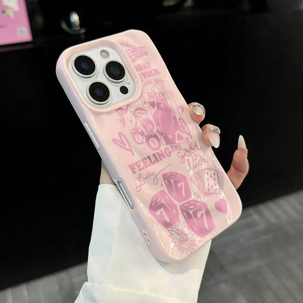 Good Luck Las Vegas Fashion Handyhülle für iPhone 17 16 15 14 13 12 11 Pro Max 14 Plus 17Air Falten-Wellen-Soft-Silikonhülle – Detail 3