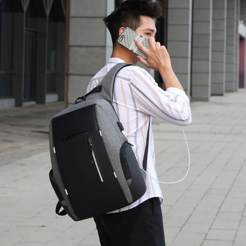 Ransel Pria Anti-maling Perjalanan Bisnis Ransel 15.6 Inci Laptop Ransel