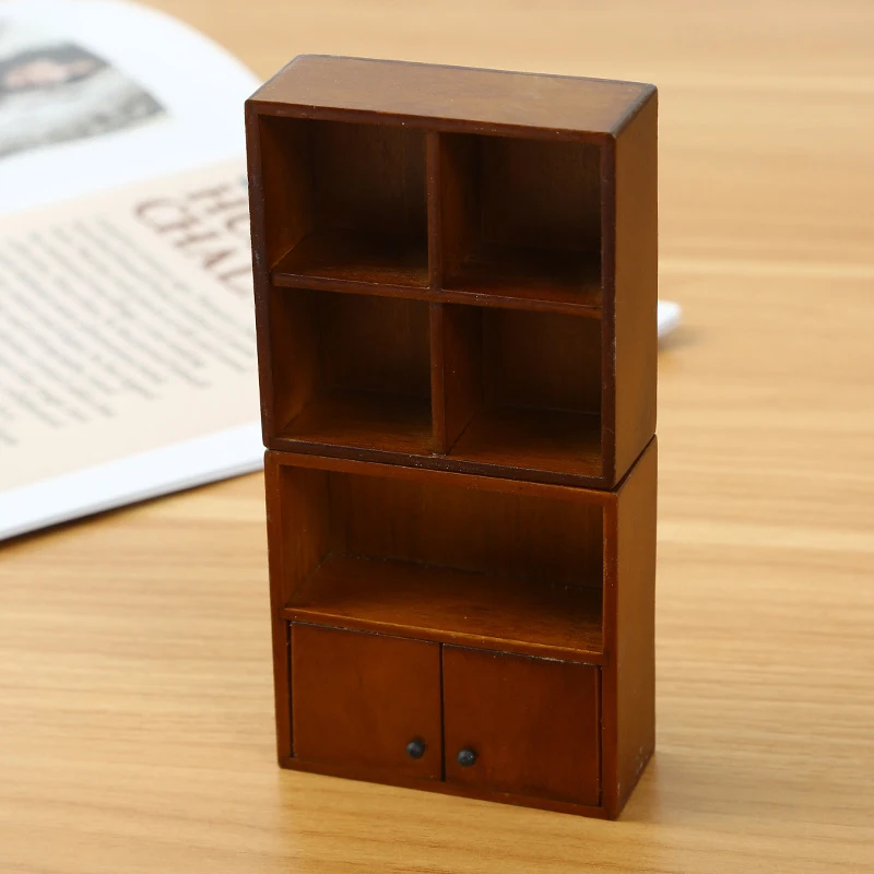 1:12 دمية مصغرة مزيج خزانة عرض خزانة الأثاث نموذج المنزل ديكور لعبة بيت الدمية الملحقات #1