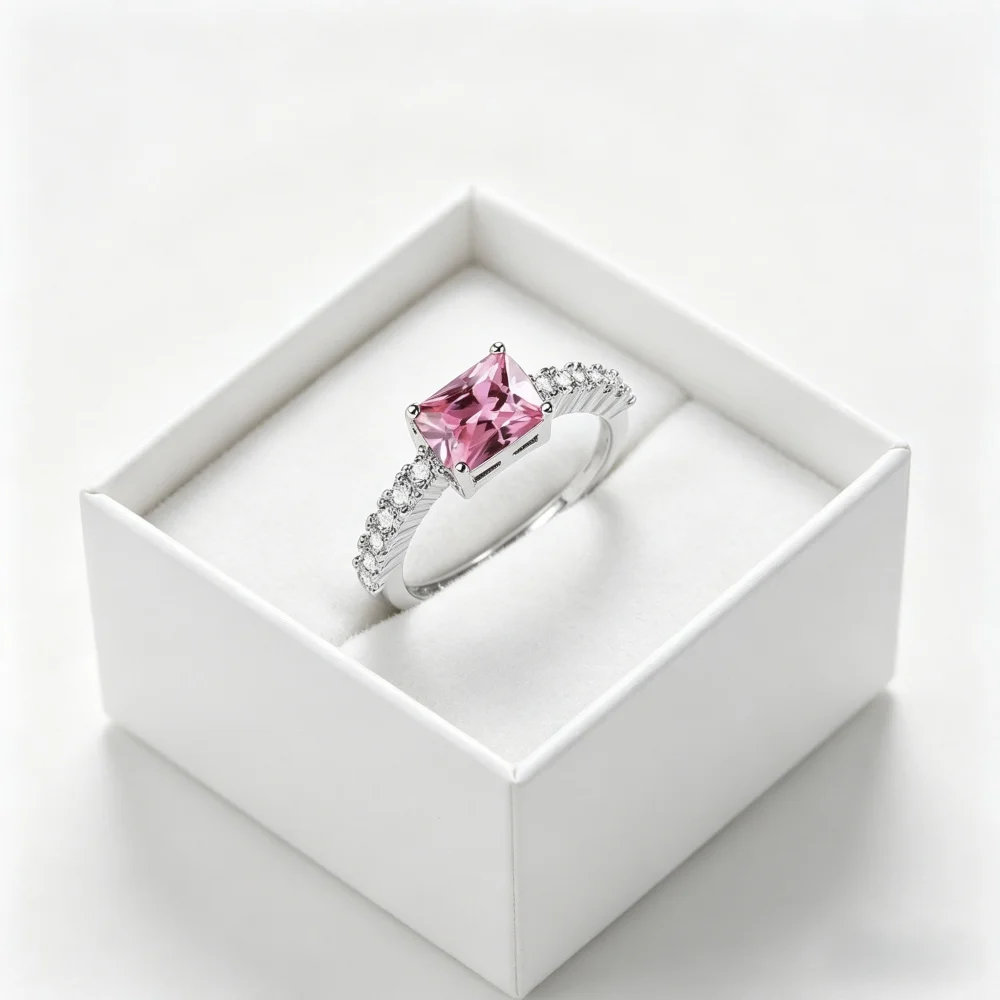

925 Silver Elegant Cubic Zirconia Ring, Adjustable Open Finger Ring, Inlaid Clear Zircon Side Stones, Women's Daily Jewelry