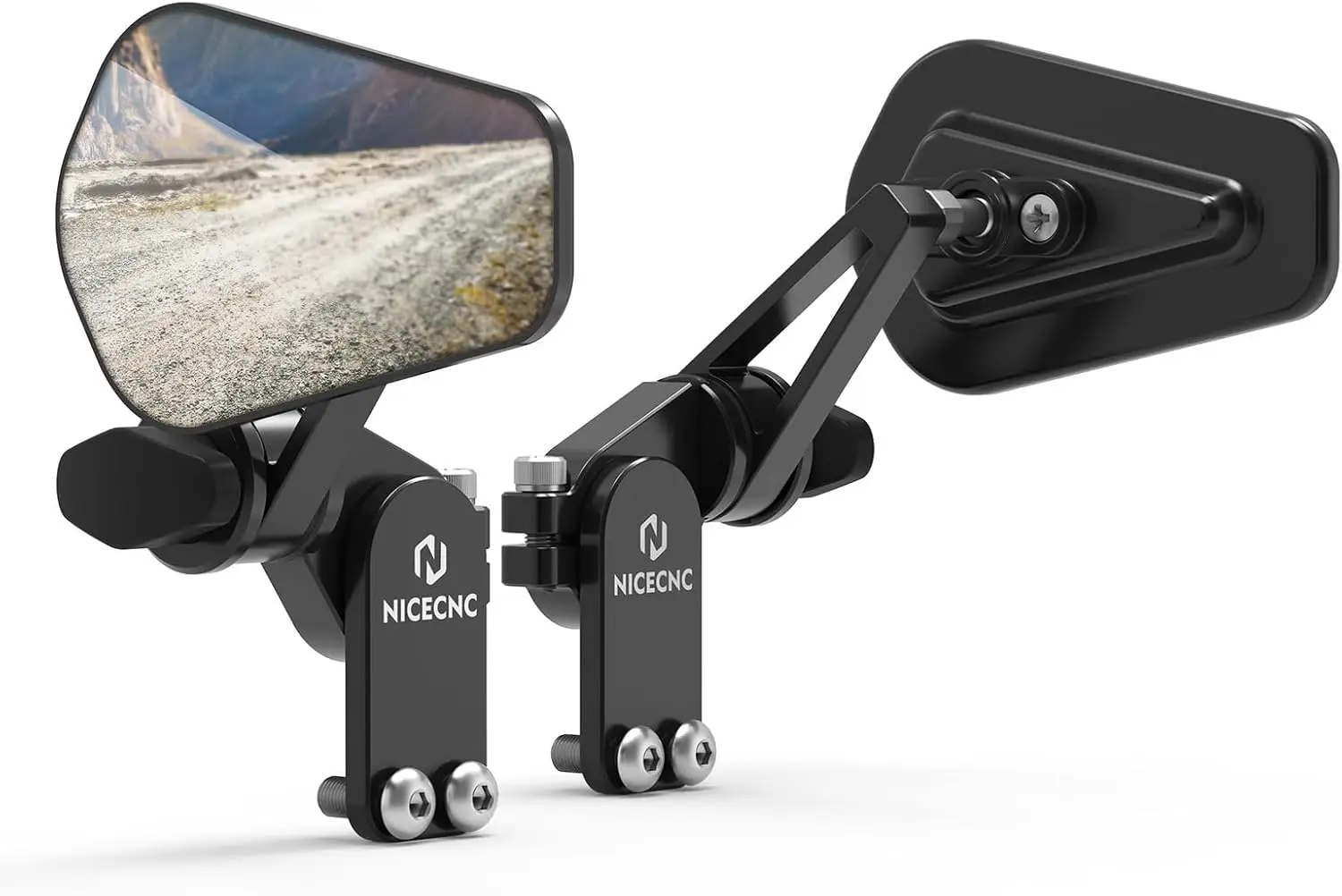 Adjustable Folding Motorcycle Handguards Featuring Quick-Flip Arrow Mirrors
