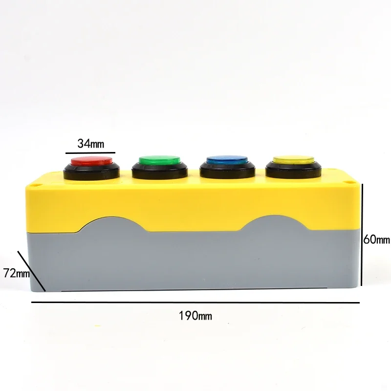 Interruptor de simulación CNC de Control Industrial, 4 colores, 34mm, función de teclado completo, USB