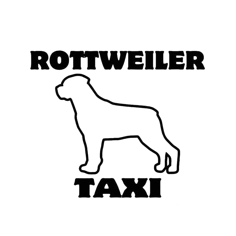 ROTTWEILER TAXI Car Stickers Interesting Car Decoration Accessories Decal Ideas Apply To Various Models Black/white, 16cm*13cm