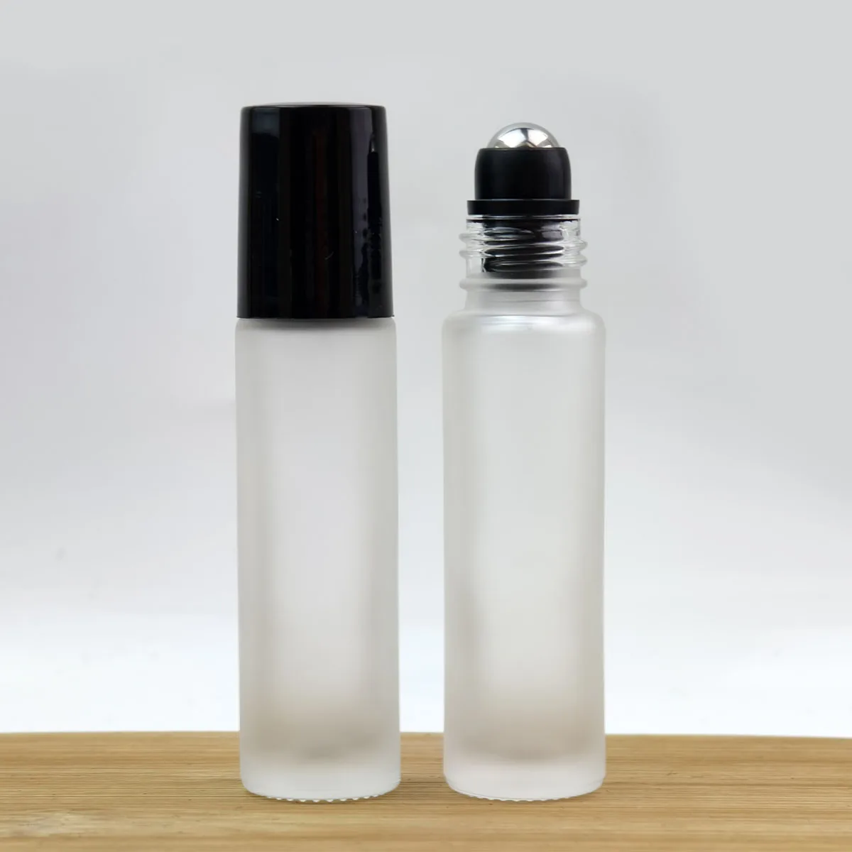 

30X 5ML 10ML Thick frosted Clear Glass Essential Oils Roll On Bottle Metal Roller Ball for Perfume Aromatherapy