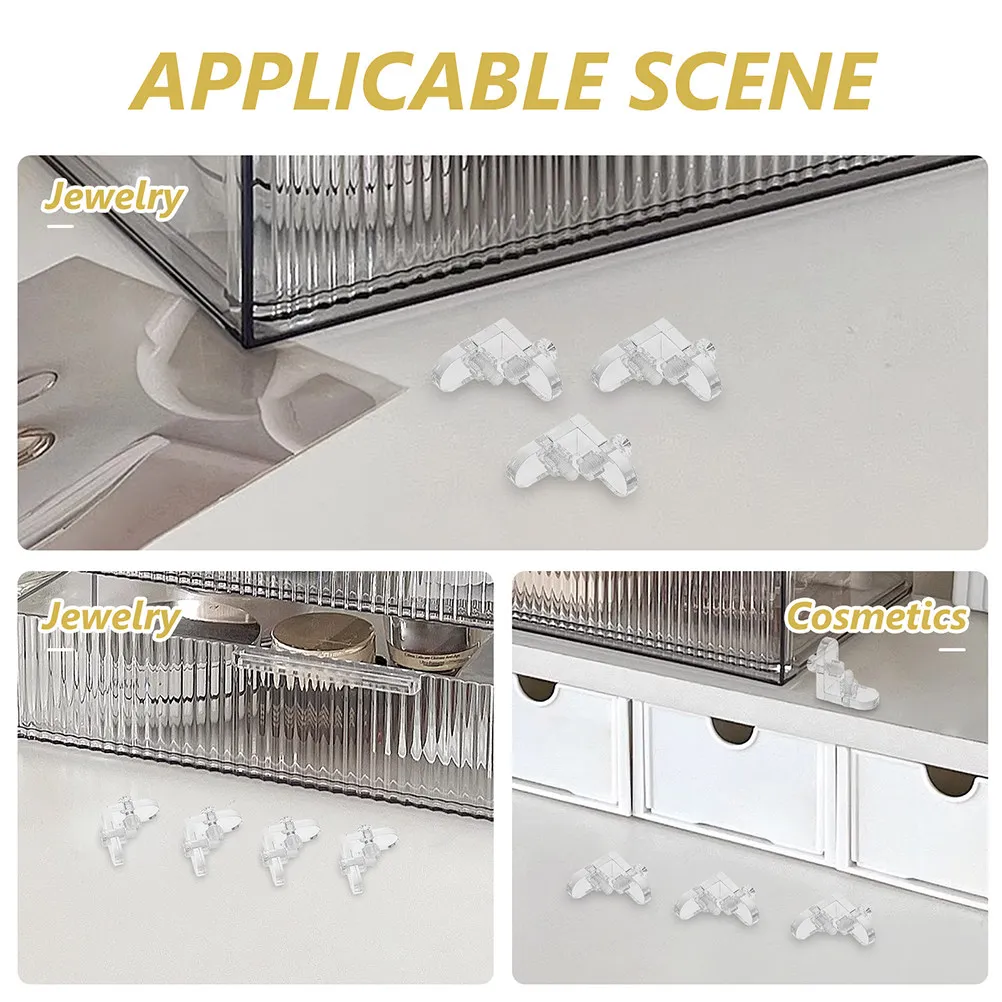 15Pcs Clear Acrylic Corner Brackets L-Shaped Corner Connector for Acrylic Storage Cases Display Cabinets Jewelry Boxes