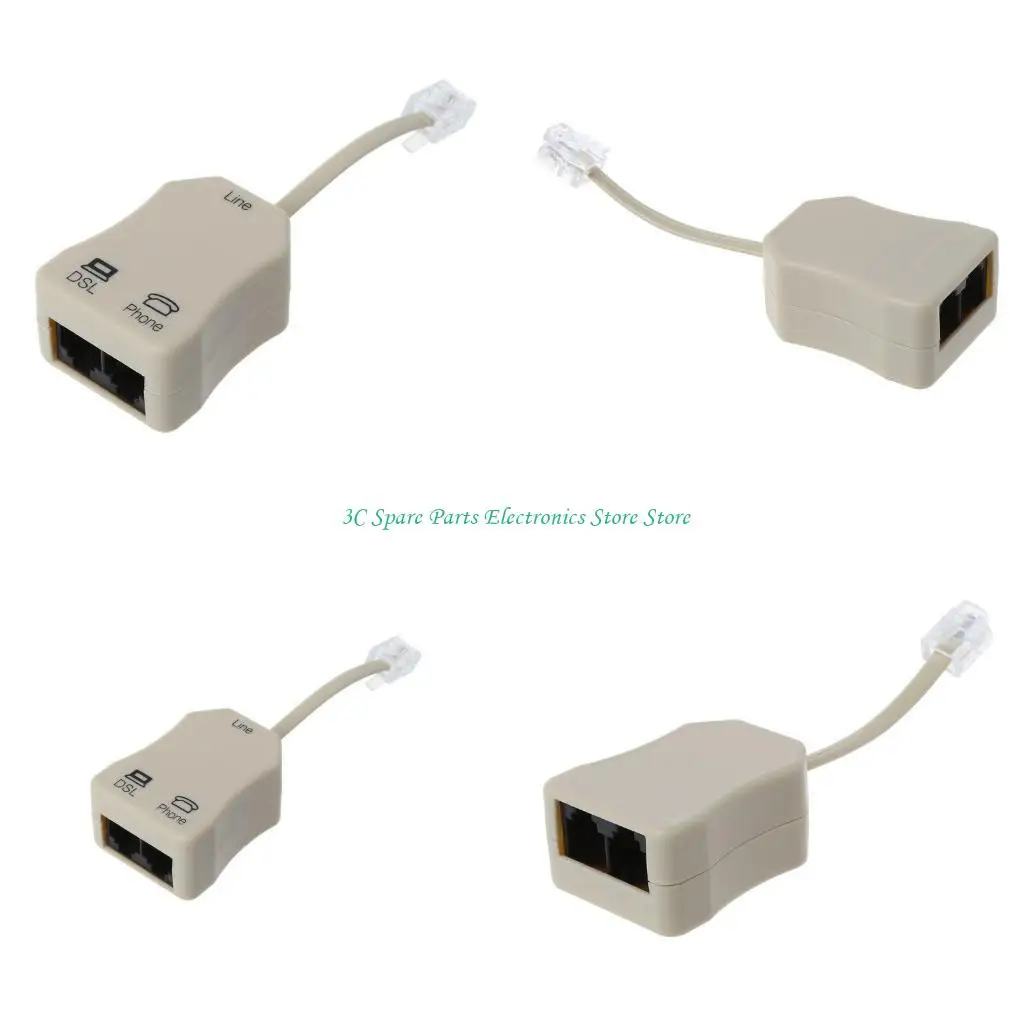 SZ RJ11 interfaces Adapter ADSL Modem Telephone Phone Fax Splitter Separator