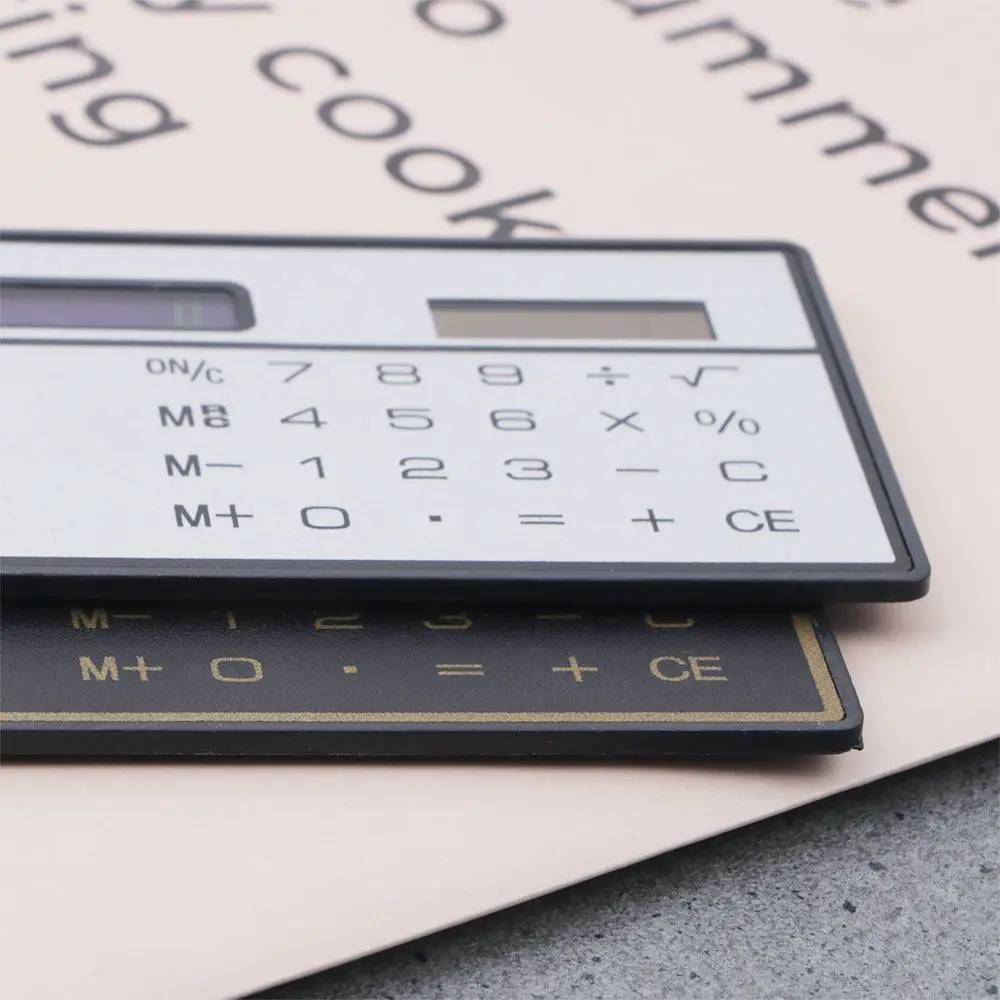 Calculator Children's Stationery Solar Power Mini Calculator Solar Powered Calculator Credit Card Calculator Pocket Calculator