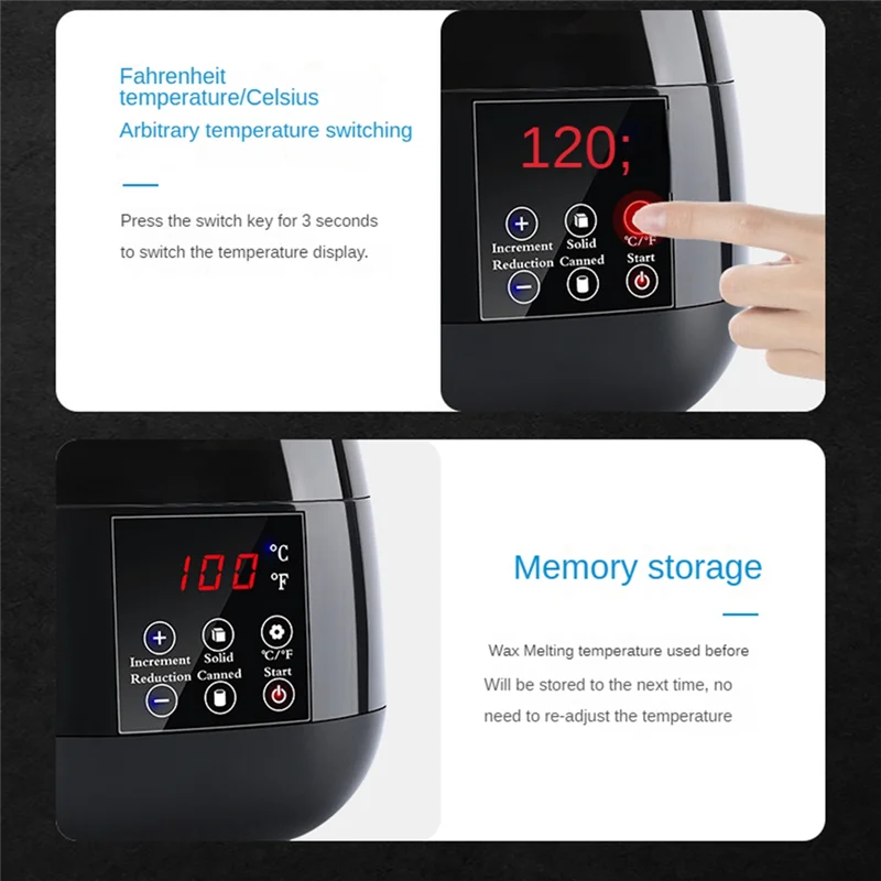 AA86 Smart Candle Making Wax Melter Fit For Candle Making LED Temperature Display For Adults Beginner EU Plug B